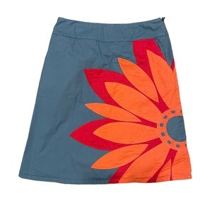 Boden Flower Floral Appliqué A-Line Skirt Size 10